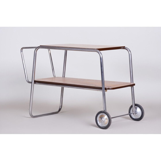 Image 1 of Chariot à boissons vintage en chêne par Jindrich Halabala pour Up Zavody, 1930