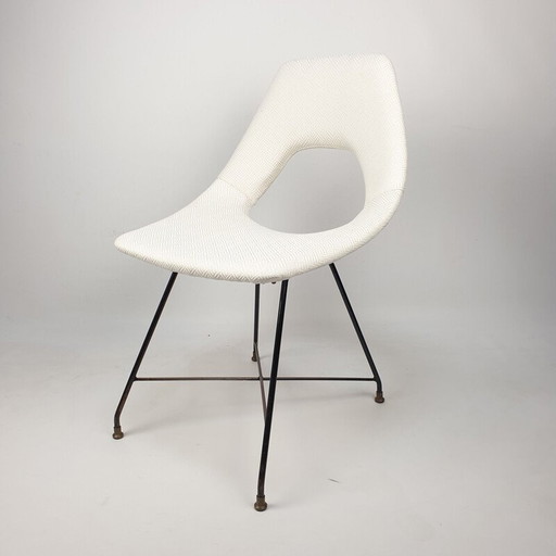 Chaise de salle à manger Cosmos vintage par Augusto Bozzi pour Saporiti, Italie 1950s