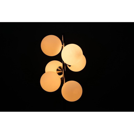Image 1 of Lampe de table vintage en verre et chrome de Temde, Allemagne 1979