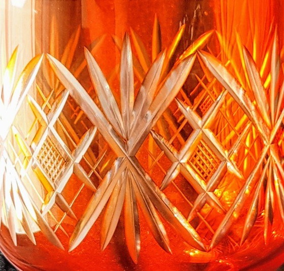 Image 1 of Vase en cristal Orange