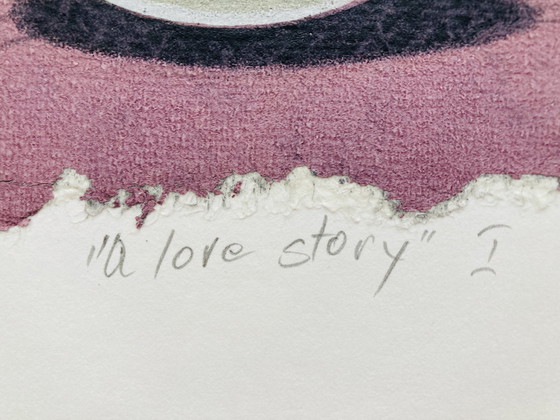 Image 1 of Sharon Amir - Œuf sérigraphié vintage - "A Love Story I" - Z L