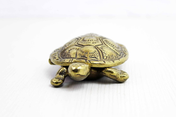 Image 1 of Cendrier Tortue En Laiton, England 1960