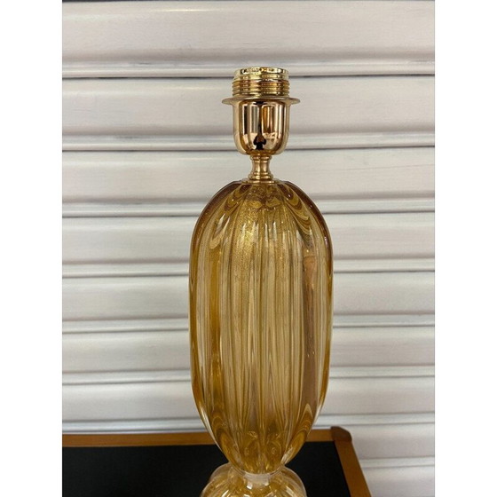 Image 1 of Paire de lampes dorées en verre de Murano par Alberto Dona, 1980