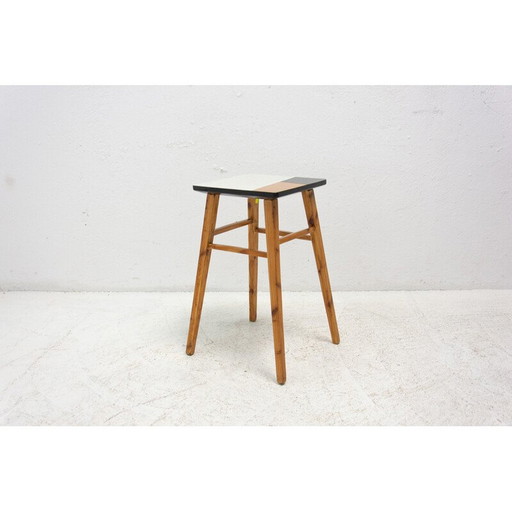 Jardinière vintage en formica et bois d'épicéa, années 1960