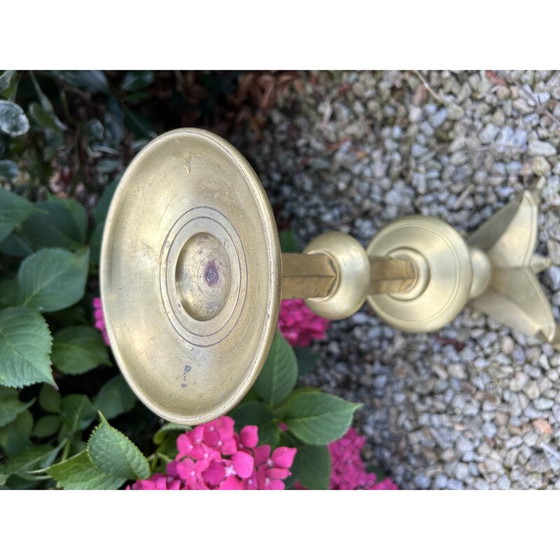 Image 1 of Chandelier vintage en laiton, 1940-1950