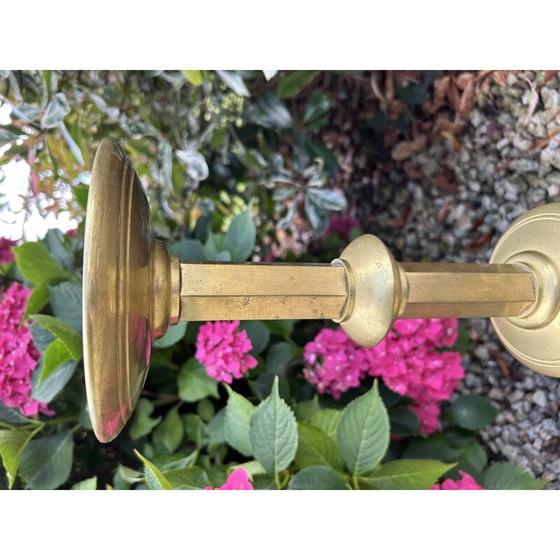 Image 1 of Chandelier vintage en laiton, 1940-1950