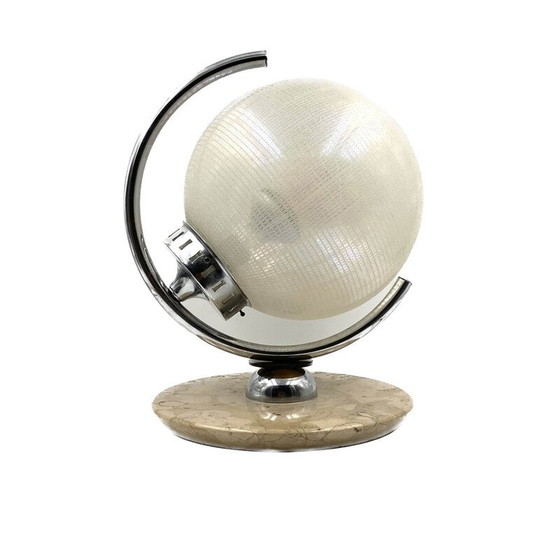 Image 1 of Lampe de table sphérique en verre de Murano pour Mazzega, Italie 1970
