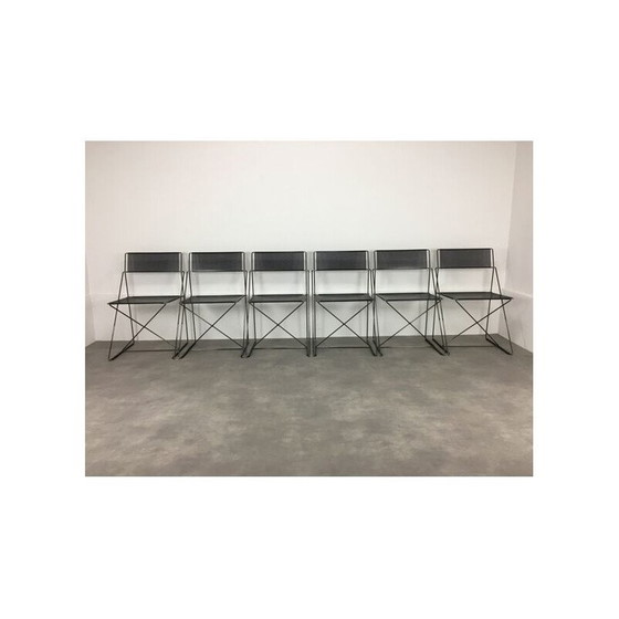 Image 1 of Ensemble de 6 chaises vintage X-Line par Niels Jorgen pour Magis, Italie 1980