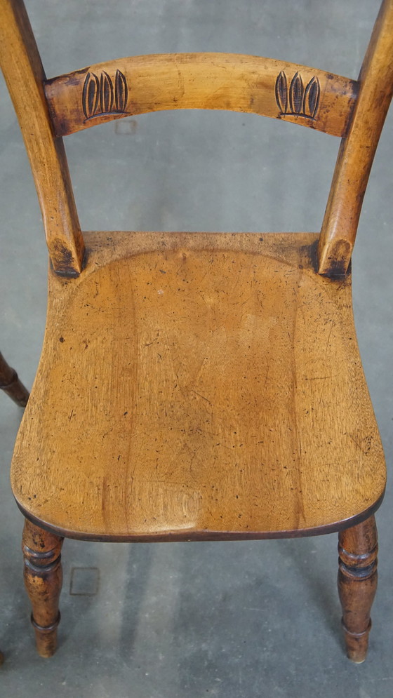 Image 1 of 4 X Chaise de salle à manger en bois