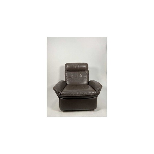 Fauteuil vintage De Sede fait à la main en cuir, 1980-1990