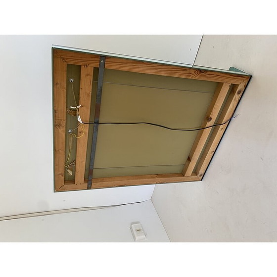 Image 1 of Miroir mural vintage vert d'eau, 1970