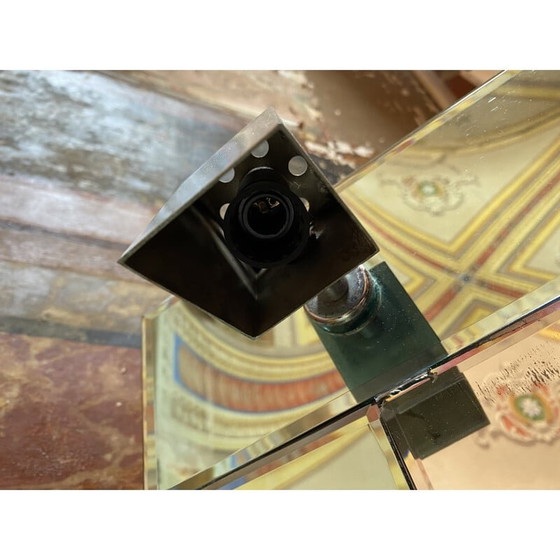 Image 1 of Miroir mural vintage vert d'eau, 1970