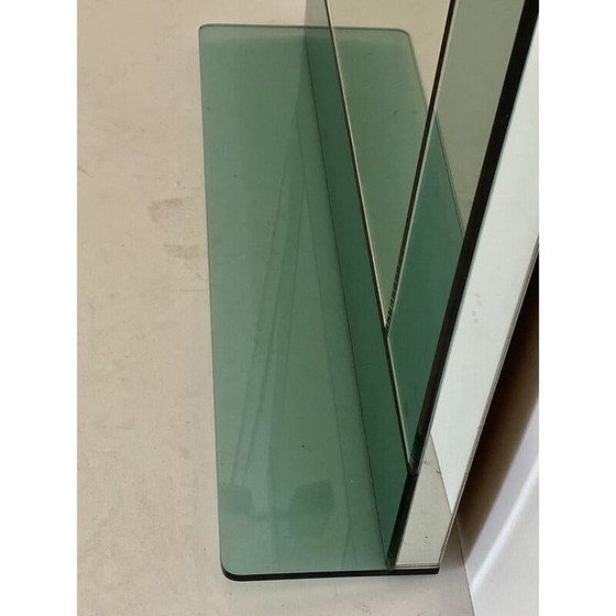 Image 1 of Miroir mural vintage vert d'eau, 1970