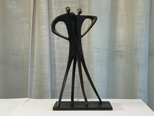 Corry Ammerlaan - Une poignée de main ferme - Sculpture en bronze - Artihove