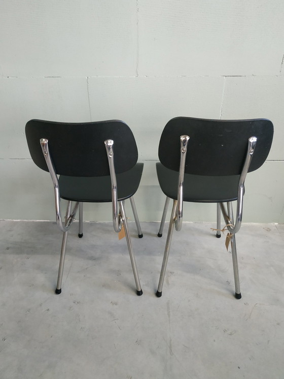 Image 1 of Chaises de cuisine de salle à manger en chrome Brabantia des années 60-70