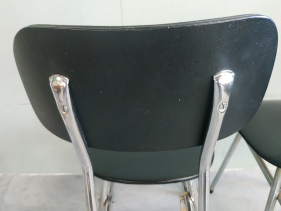 Image 1 of Chaises de cuisine de salle à manger en chrome Brabantia des années 60-70