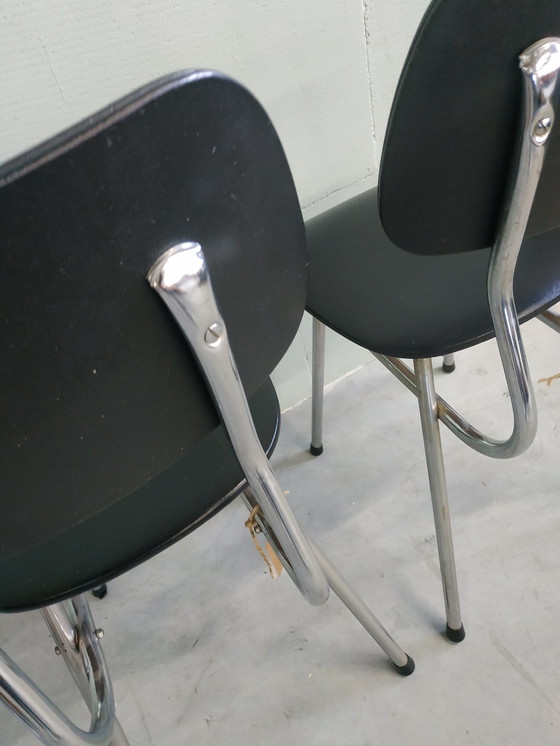 Image 1 of Chaises de cuisine de salle à manger en chrome Brabantia des années 60-70