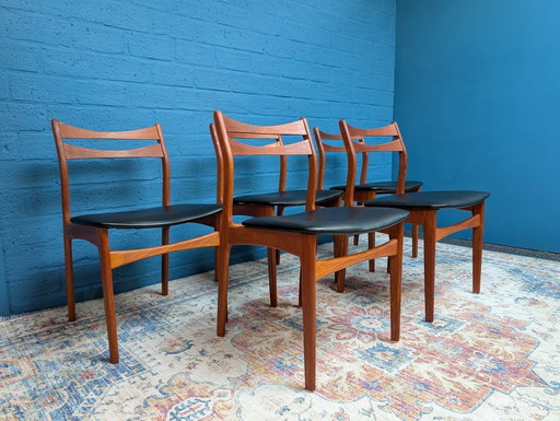 5X Chaises Midcentury, Design danois, années 1960