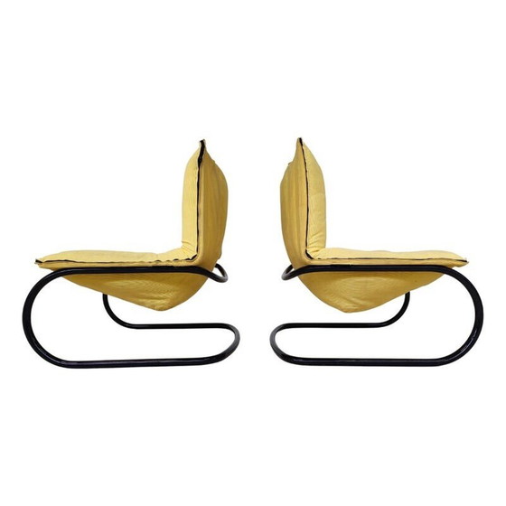 Image 1 of Paire de fauteuils en tissu vintage, Italie 1970