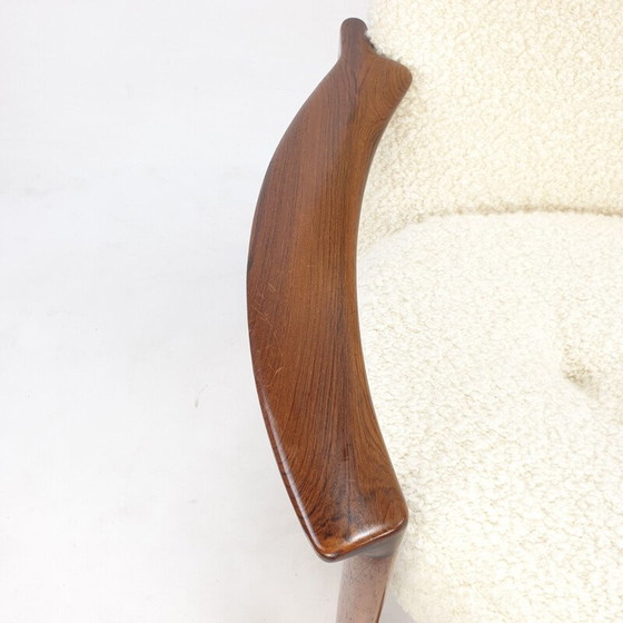 Image 1 of Fauteuil vintage à dossier en forme d'aile par Ib Kofod-Larsen, Danemark années 1950