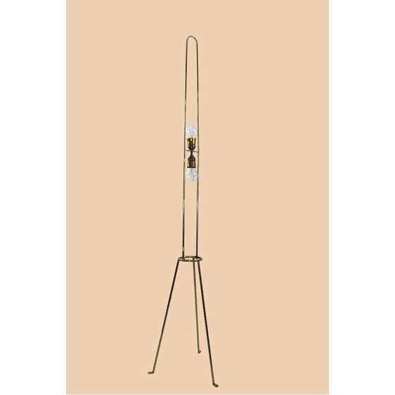 Image 1 of Lampadaire vintage en laiton et plastique par J.T. Kalmar, 1950