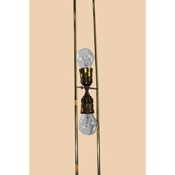 Image 1 of Lampadaire vintage en laiton et plastique par J.T. Kalmar, 1950