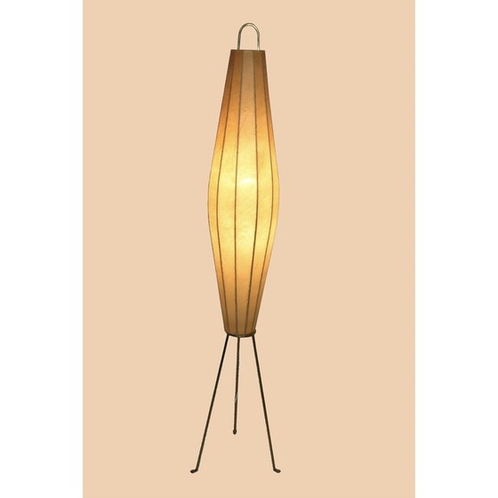 Image 1 of Lampadaire vintage en laiton et plastique par J.T. Kalmar, 1950