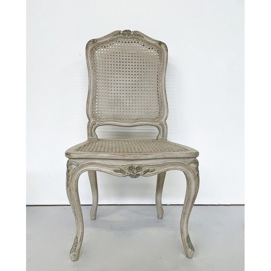 Image 1 of Ensemble de 12 chaises cannées vintage, Belgique 2000