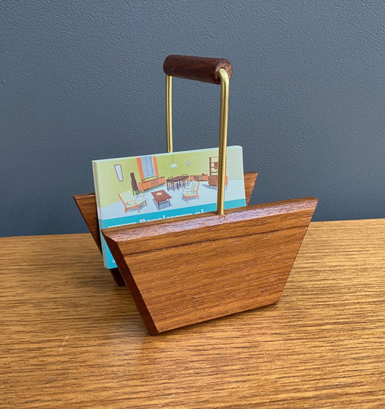 Image 1 of Porte-serviettes en teck 1960S