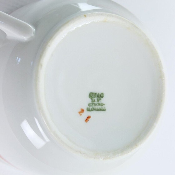 Image 1 of Ensemble de 4 tasses en porcelaine vintage, Tchécoslovaquie 1960
