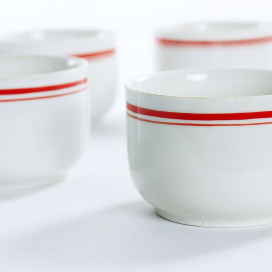 Image 1 of Ensemble de 4 tasses en porcelaine vintage, Tchécoslovaquie 1960