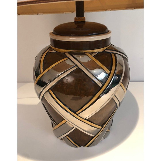 Image 1 of Paire de lampes en céramique vintage, France 1970