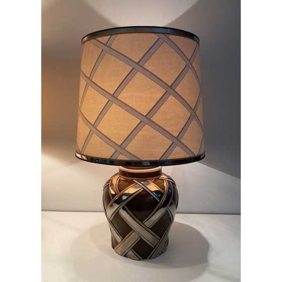 Image 1 of Paire de lampes en céramique vintage, France 1970