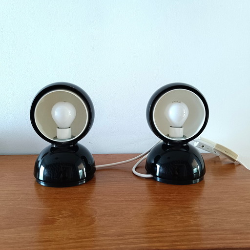 2x Artemide Eclisse Lampe à poser de Vico Magistretti