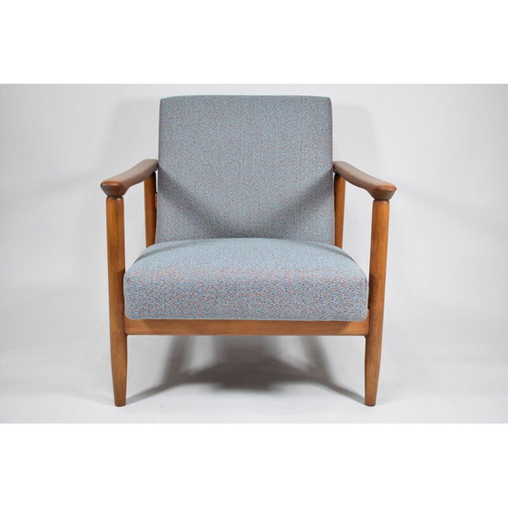 Image 1 of Fauteuil vintage avec tissu multicolore par E.Homa 1960