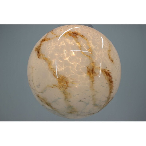 Image 1 of Paire de lampes suspendues en verre vintage par Kamenicky Senov, Tchécoslovaquie 1970