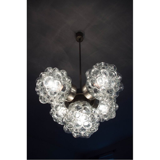 Lustre en verre vintage pour Kamenicky Senov, 1970