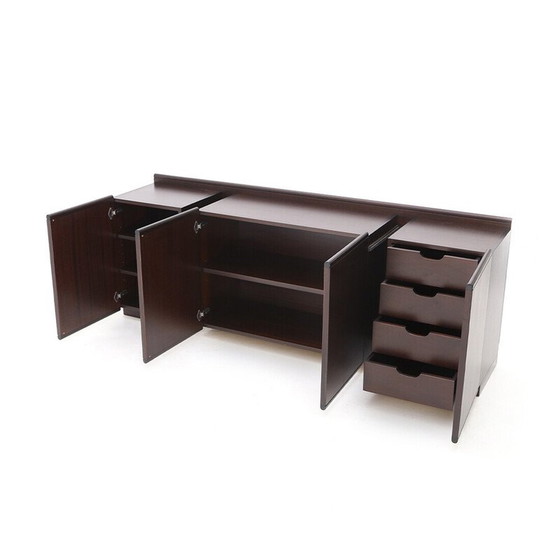 Image 1 of Buffet vintage en bois d'acajou avec table extractible par Giuseppe Scagliotti, 1970