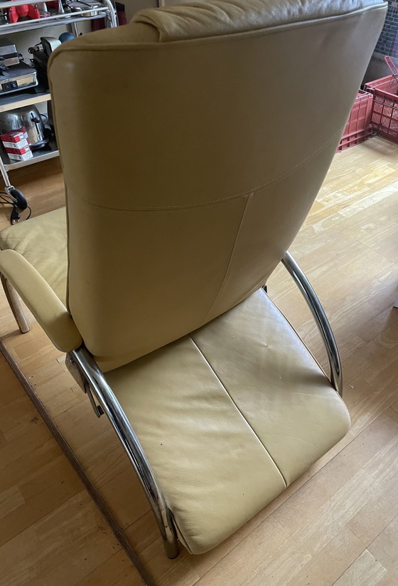 Image 1 of Fauteuil Ingmar Relling Cuir Cognac