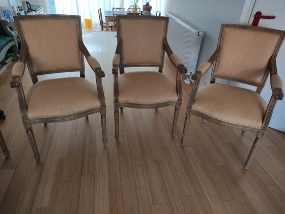 Image 1 of 6 X chaises de salle à manger à la française