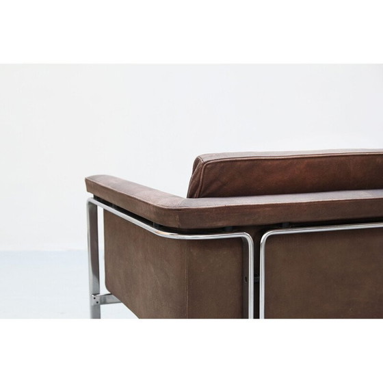 Image 1 of Canapé vintage en cuir marron par Horst Bràning pour Alfred Kill International, Allemagne 1968