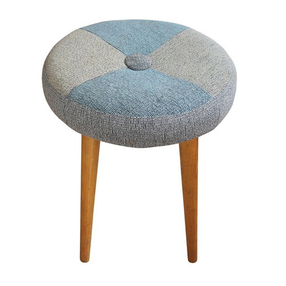 Image 1 of Tabouret en tissu du Mid Century, années 1960