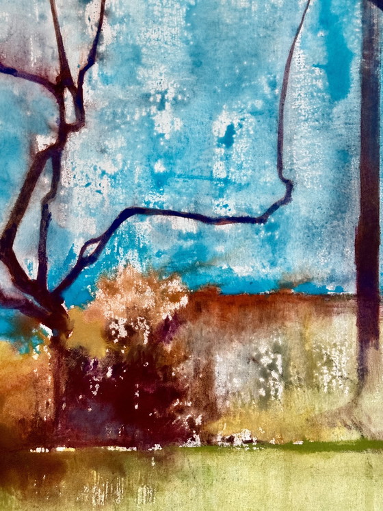 Image 1 of Eugene Eechaut 1928-2019 Grande Aquarelle De Qualité 