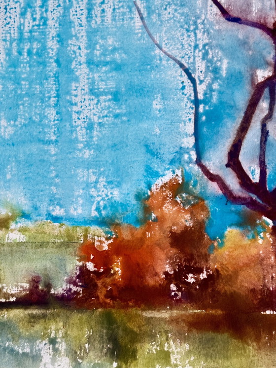 Image 1 of Eugene Eechaut 1928-2019 Grande Aquarelle De Qualité 