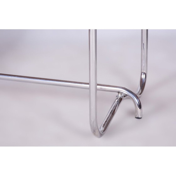 Image 1 of Bureau vintage Bauhaus en chêne et acier chromé par Hynek Gottwald, Tchécoslovaquie 1930