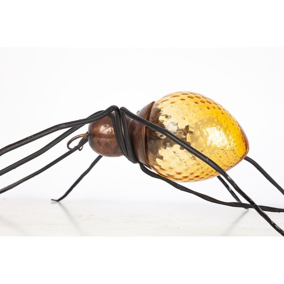 Image 1 of Applique vintage en métal et verre à l'aspect arachnéen, 1970