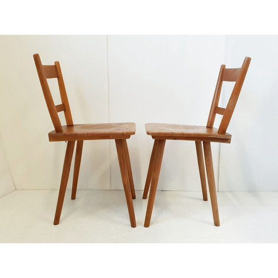 Image 1 of Ensemble de 3 chaises vintage par Adolf Schneck pour Schâfer, 1940