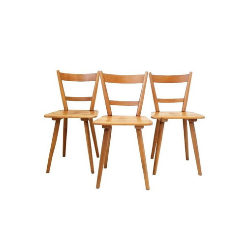 Ensemble de 3 chaises vintage par Adolf Schneck pour Schâfer, 1940