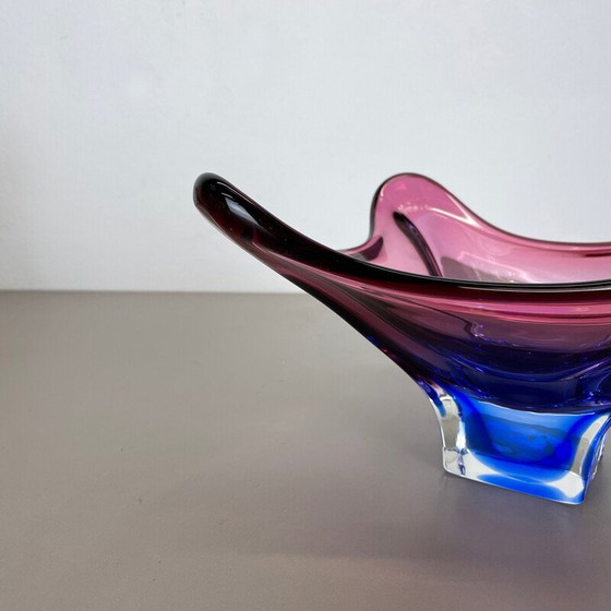 Image 1 of Centre de table vintage en verre floral par Fratelli Toso, Italie, années 1970