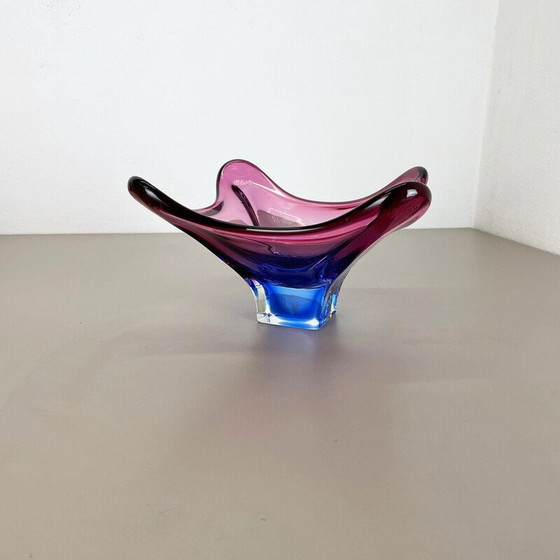 Image 1 of Centre de table vintage en verre floral par Fratelli Toso, Italie, années 1970